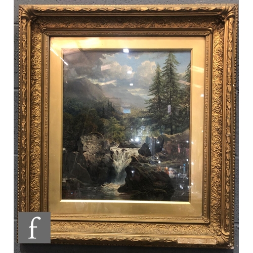 551 - CHARLES E. SHAW (LATE 19TH CENTURY) - A Highland stream, oil on canvas, signed and dated '76, framed... 