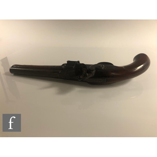 434 - An 18th Century flintlock pistol by H.Nock London, proof marked, 22cm barrel, the brass trigger guar... 