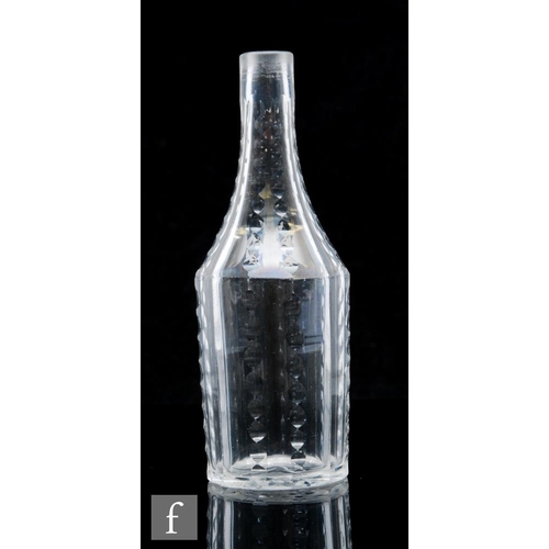 9105 - A late 18th Century condiment bottle circa 1775, of shouldered bottle form with panels of slice cut ... 