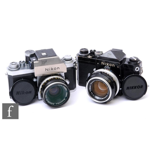 130 - A 1965 Nikon F Photomic T SLR camera, serial No. 6480808, black and chrome body, with a Nikkor-H Aut... 