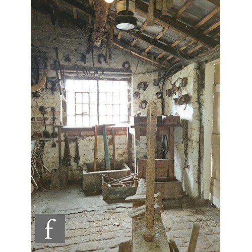 1115 - The contents of an entire working Victorian forge to include a large pair of hand operated studded l... 