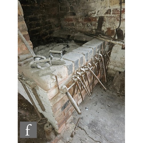 1115 - The contents of an entire working Victorian forge to include a large pair of hand operated studded l... 