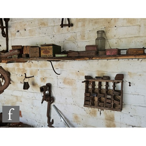 1115 - The contents of an entire working Victorian forge to include a large pair of hand operated studded l... 