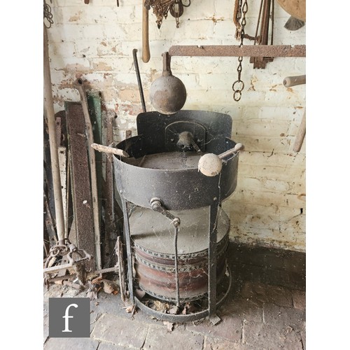 1115 - The contents of an entire working Victorian forge to include a large pair of hand operated studded l... 