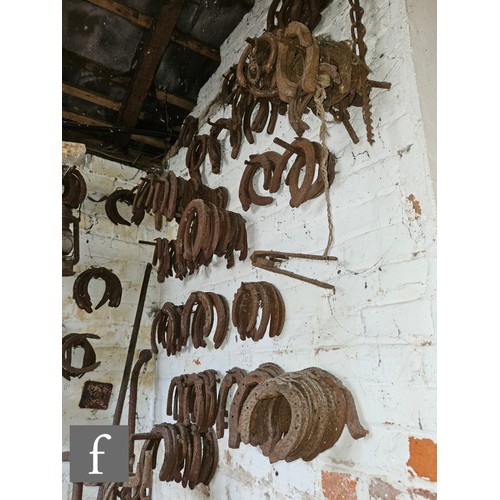 1115 - The contents of an entire working Victorian forge to include a large pair of hand operated studded l... 