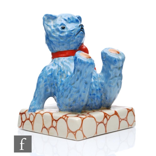 373 - Clarice Cliff - Teddy Bear - Bubbles or Broth Variant - A novelty bookend circa 1930, modelled as a ... 