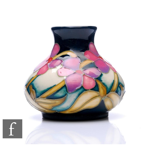 101 - Kerry Goodwin - Moorcroft Pottery - A small vase of squat ovoid form with flared rim, shape 32/2, de... 