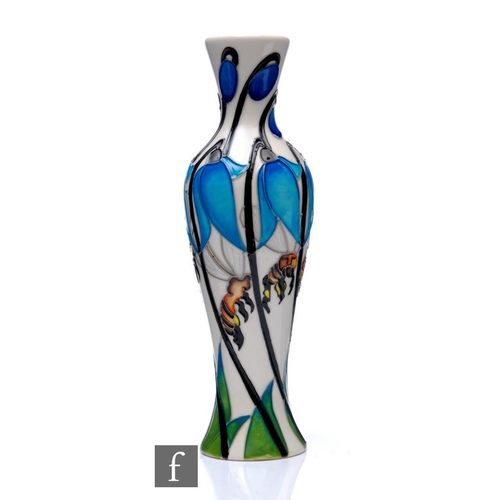 103 - Emma Bossons - Moorcroft Pottery - A vase of baluster form, shape 93/8, decorated in the Honey Bee p... 