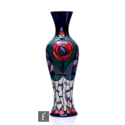 104 - Rachel Bishop - Moorcroft Pottery - A large vase of baluster form with flared neck, shape 93/12, Tri... 