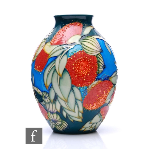 107 - Moorcroft Pottery - A vase of ovoid form with everted rim, shape 3/8, decorated in the Kulin pattern... 