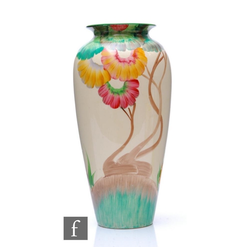 152 - Clarice Cliff - Aurea - A shape 120 vase circa 1934, hand painted with a stylised tree landscape in ... 