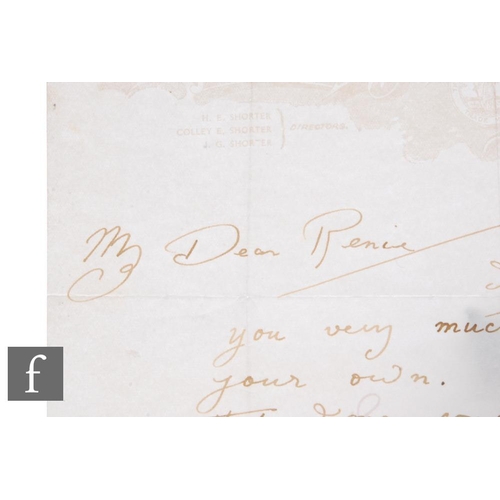 367 - Clarice Cliff - Rene Dale - An original hand written letter from Clarice Cliff to Rene Dale on A.J. ... 