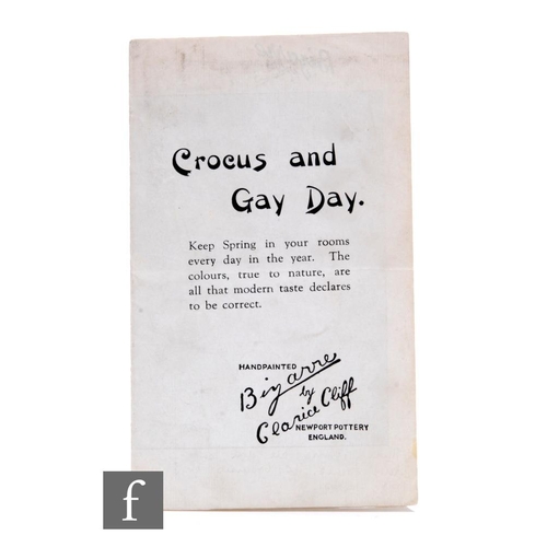 369 - Clarice Cliff - Crocus & Gay Day Advertising - An original 1930s sale pamphlet advertising the C... 