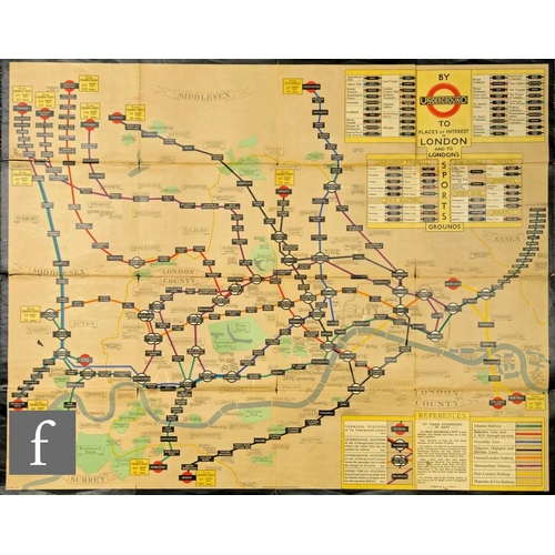 503 - A L Gwynne - London Underground - A circa 1933 poster 'By Underground to places of interest in Londo... 