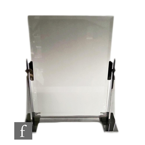 510 - Unknown - A large 1930s Art Deco easel picture frame, the double glass panes within a chrome plated ... 