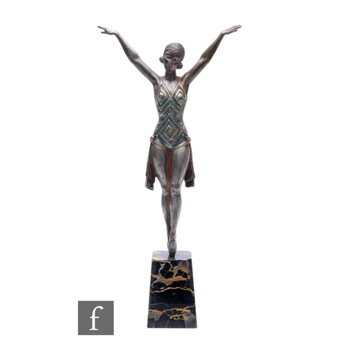 523 - Henri (Enrique) Molins-Balleste (Molins) - A large 1920s Art Deco silvered and gilt patinated bronze... 