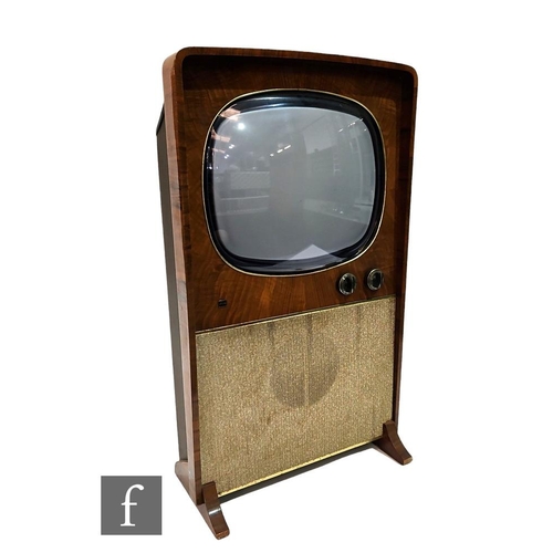 655 - Pam - A 1960s model 804 floor standing television in walnut veneered case, height 90cm.