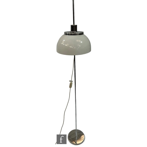 696 - Harvey Guzzini - A 1970s 'Faro' floor lamp, Art. 2248, the round chromed iron base extending to a ch... 