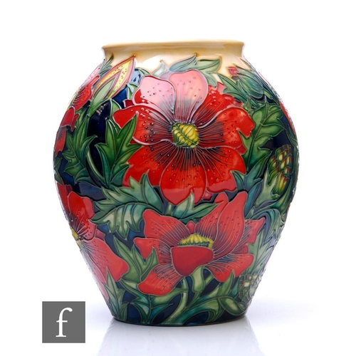 73 - Shirley Hayes - Moorcroft Pottery - A vase of shouldered ovoid form, shape 4/8, decorated in the Phe... 