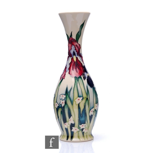 85 - Nicola Stanley - Moorcroft Pottery - A trial vase of ovoid form with tall flared neck, shape 81/10, ... 