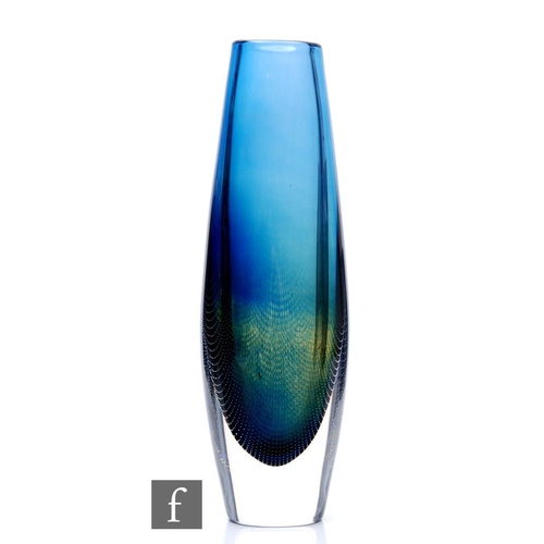 916 - Sven Palmqvist - Orrefors - A large post war Kraka glass vase circa 1955, of tall compressed teardro... 