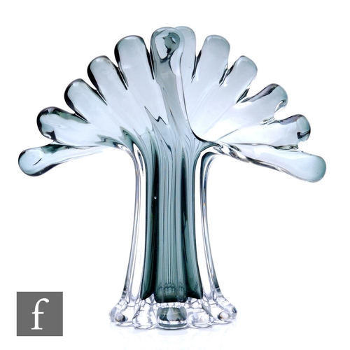 933 - Unknown - A mid 20th Century Italian Murano Sommerso glass vase, the heavily lobed body cased in cle... 