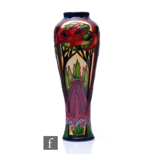 65 - Rachel Bishop - Moorcroft Pottery - A vase of tall baluster form, shape 121/10, decorated in the Pro... 