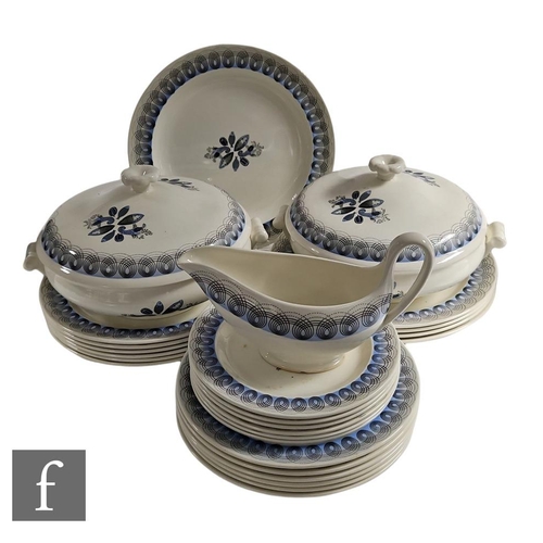 479 - Eric Ravilious - Wedgwood - A 1930s Art Deco dinner service in the Persephone pattern, transfer prin... 