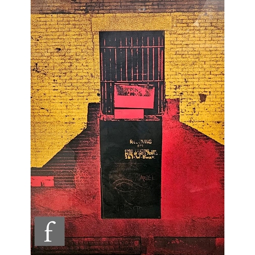 816 - Gerd Winner (German, Born 1936) - Barred door, New York, screen print, signed in pencil, artist's pr... 