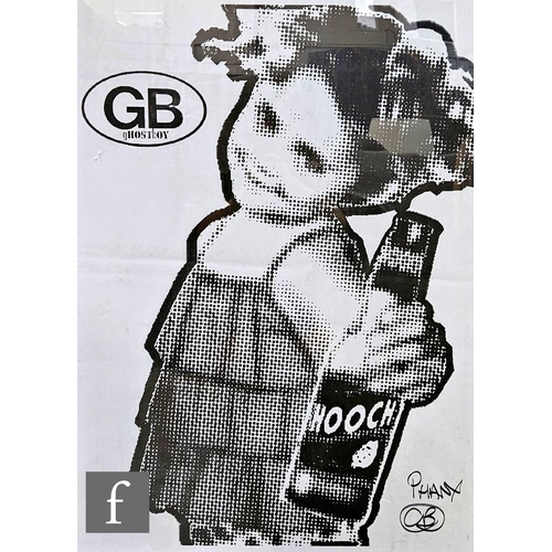 825 - Ghostboy (Contemporary) - 'Hooch', lithograph, signed with initials, framed 117cm x 84cm, frame size... 