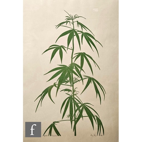 833 - Henry Evans (American, 1918-1990) - 'Cannabis', linocut, signed in pencil and dated 1969, numbered 9... 