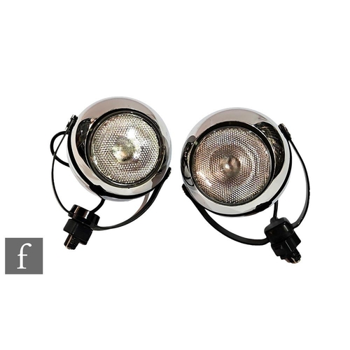 707 - Hoffmeister Leuchten - A set of 1960s/70s nine chrome 'eyeball' track lighting, of rounded form with... 