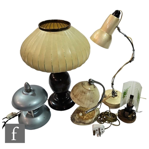 714 - Various makers - A collection of early to mid 20th Century table lamps, to include a Bauhaus industr... 