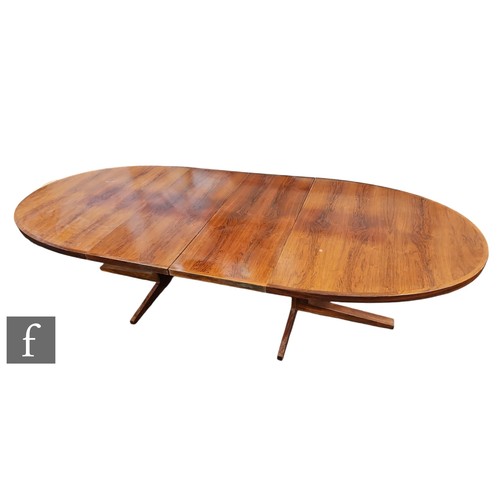 752 - In the manner of John Mortensen for Heltborg - An HM55 style Rio rosewood veneered dining or confere... 