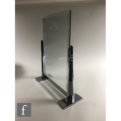 510 - Unknown - A large 1930s Art Deco easel picture frame, the double glass panes within a chrome plated ... 