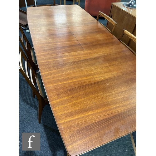 748 - Tom Robertson - McIntosh of Kirkcaldy - A teak Dunvegan dining table and six chairs, the extending t... 