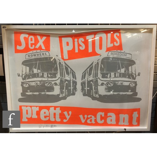 821 - Jamie Reid (1947-2023) - 'Sex Pistols - Pretty Vacant', lithograph, signed in pencil, numbered 117/2... 