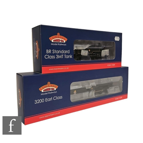 4034 - Two OO gauge Bachmann DCC Ready BR locomotives, 31-981 2-6-2T black Standard Class 4MT 82021 and 31-... 