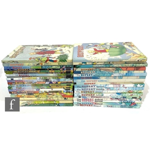 4446 - A collection of Rupert annuals, a run of 1954-2021, except 1967, 1990, 1998 and 2010.