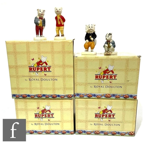 4471 - A collection of Rupert figures, comprising four boxed Royal Doulton with certificates, Rupert, Bill ... 