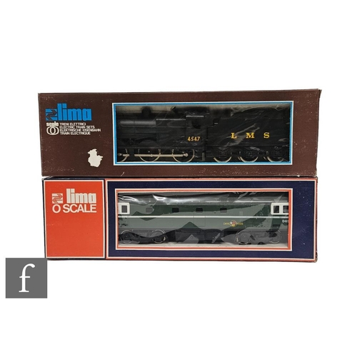 4076 - Two O gauge Lima locomotives, 6533 0-6-0 LMS black 4547 and 6576 Class 33 BR green D6506, boxed. (2)