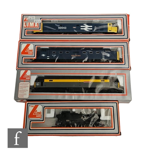 4089 - Four OO gauge Lima locomotives, 205106 BR blue Deltic Class 55 'Royal Scots Grey', 205142 BR blue Cl... 