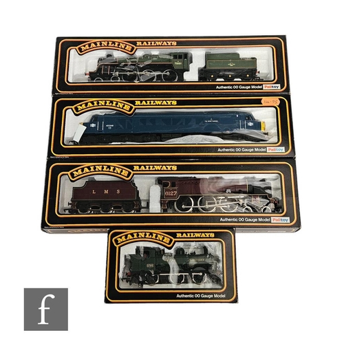 4090 - Four OO gauge Mainline locomotives, 37092 4-6-0 LMS maroon 'Old Contemptibles', 37040 BR blue Class ... 