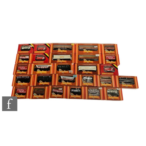 4093 - A collection of OO gauge Hornby rolling stock, to include plank wagons, tank wagons, mineral wagons ... 