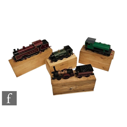 4104 - Four O gauge scratch built locomotives to include 0-6-0T K&ESR green 'Hesperus'. (4)