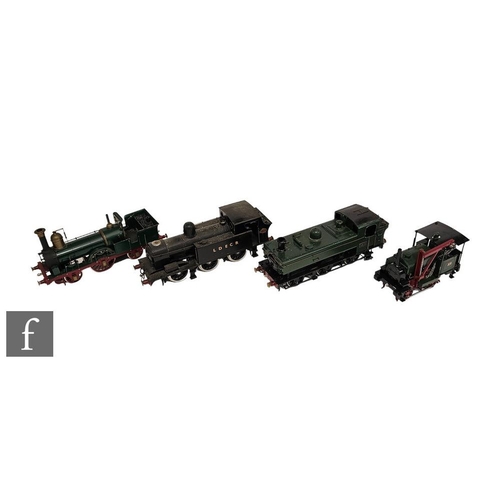 4106 - Four Gauge 1 kit built locomotives, in need of finishing or repair, to include an 0-6-0T LDECR black... 