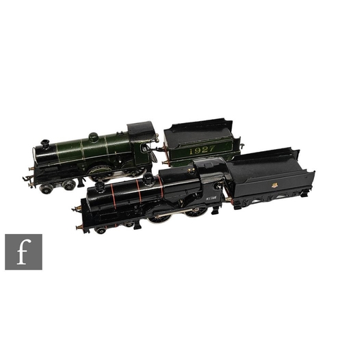 4114 - Two O gauge Bassett-Lowke clockwork locomotives, 4-4-0 LMS green 'Duke of York' and 4-4-0 BR black 4... 