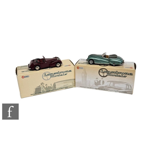 4166 - Two Landsdowne 1:43 scale model cars, LDM37 1949 Triumph 2000 Roadster and LDM102 1948 Aston Martin ... 