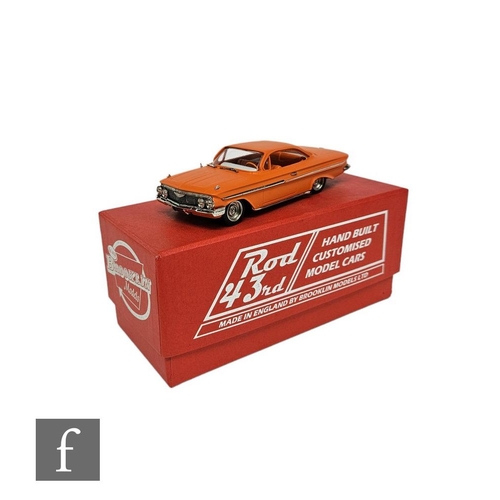 4177 - A Brooklin Models Rod 43rd 1:43 scale ROD04 1961 Chevrolet Impala Sport Coupe in silk orange, boxed.