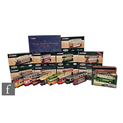 4362 - A collection of assorted diecast model trams to include Corgi Tramway and EFE, some boxed. (qty)